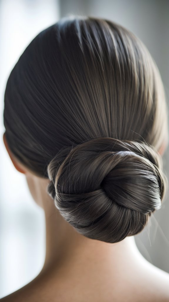 sleek and polished chignon