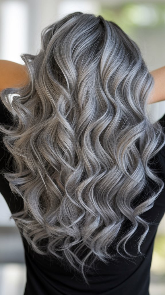 sleek gray with silver
