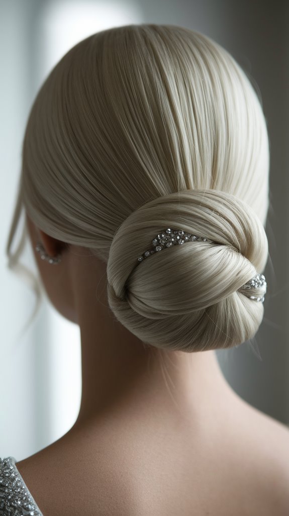 sleek low bun elegance