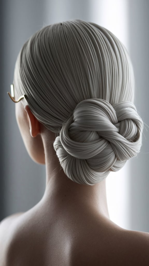 sleek modern french twist