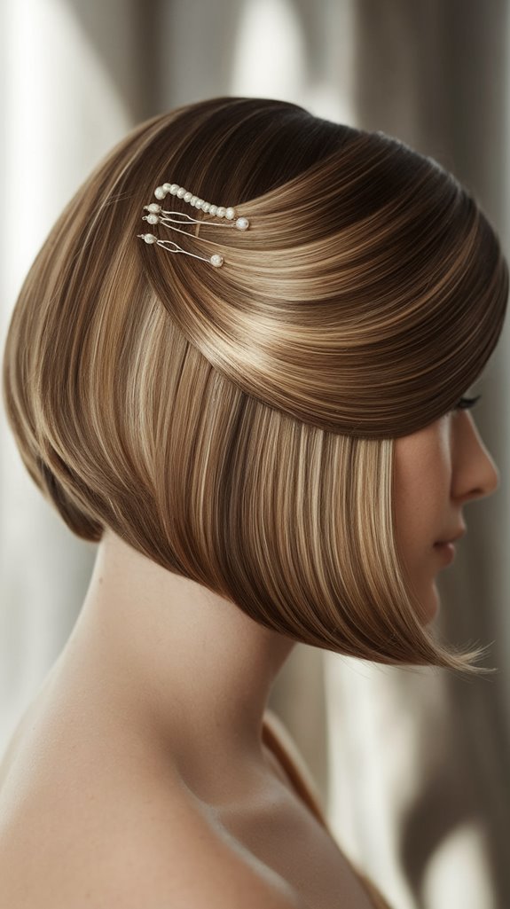 sleek side sweep elegance
