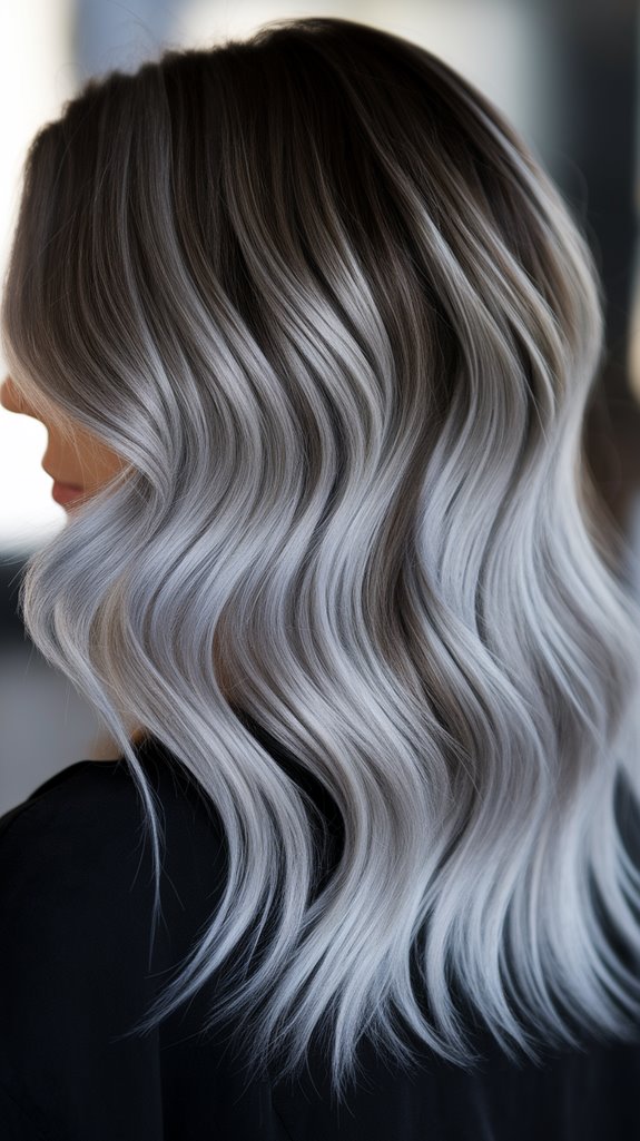 smoky brown silver highlights