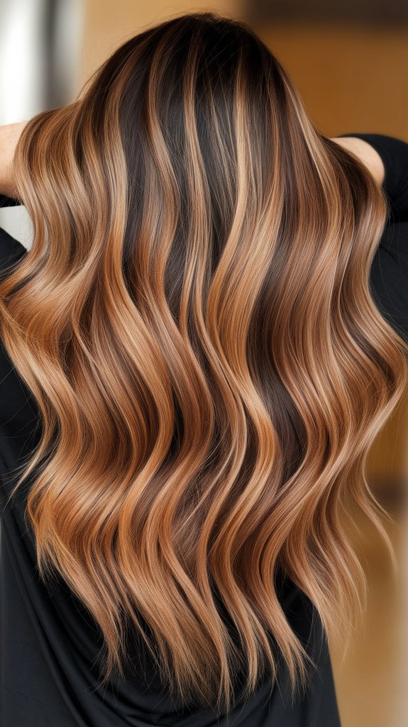 soft caramel balayage highlights