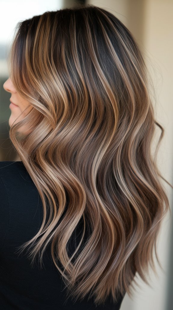 sophisticated ash brown highlights