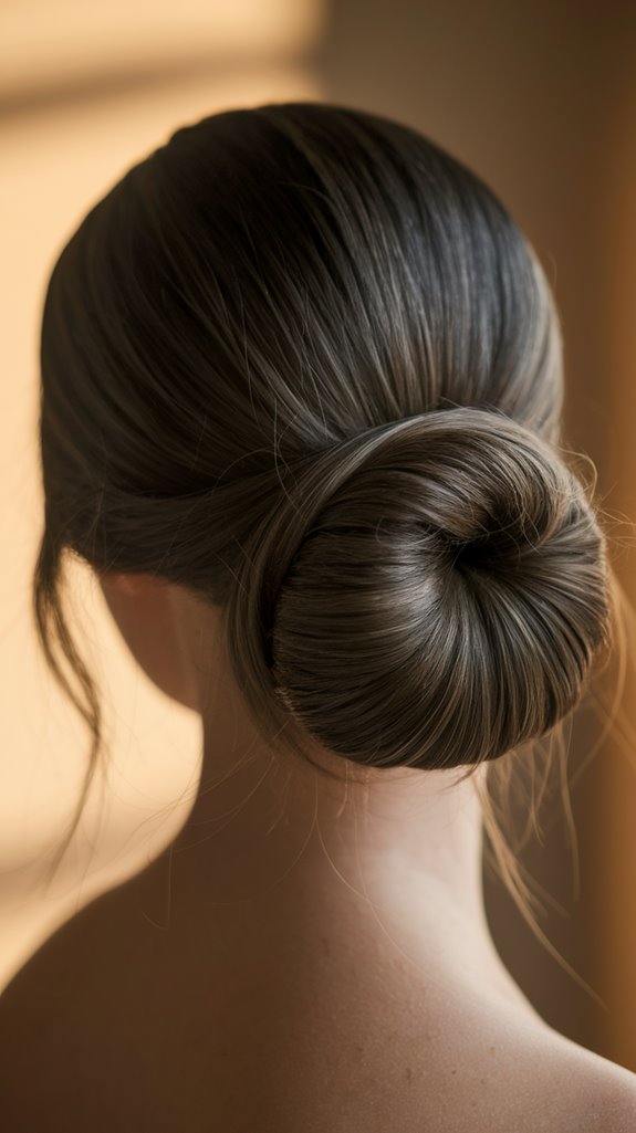 sophisticated chignon with accessories