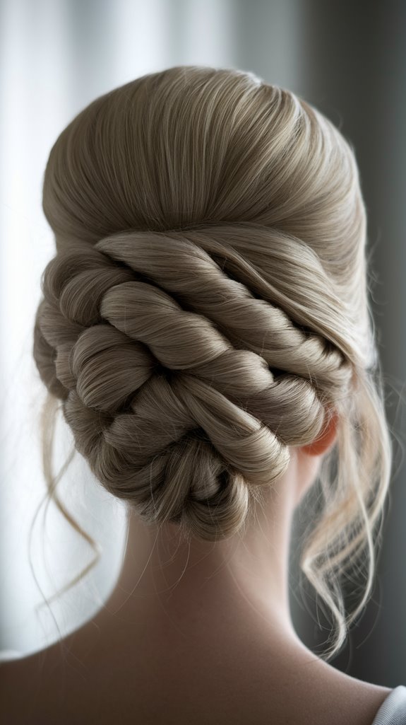 sophisticated twisted chignon updo