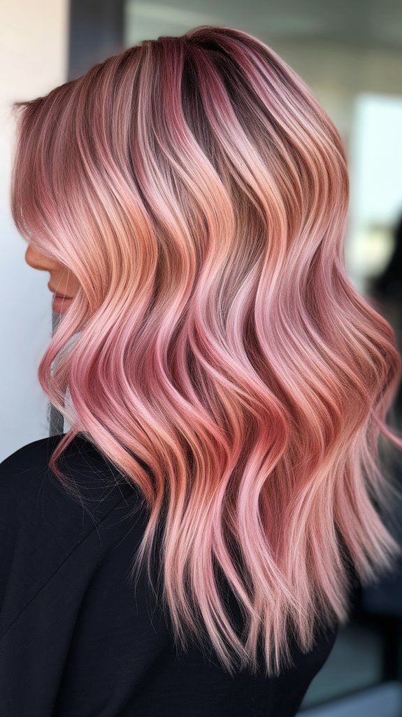 strawberry blonde rose gold