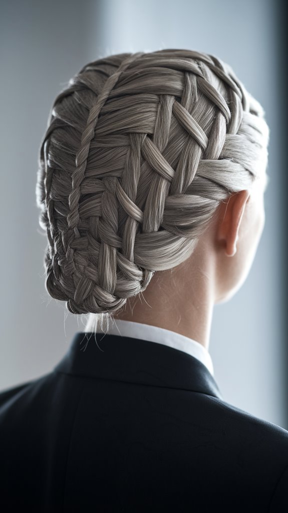 structured geometric braid updo