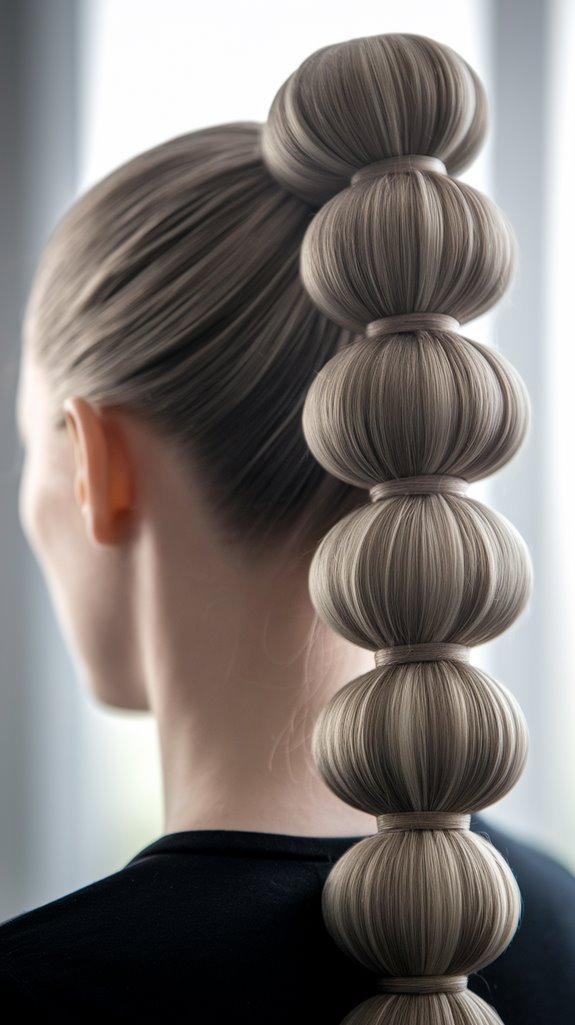 stylish customizable bubble ponytail