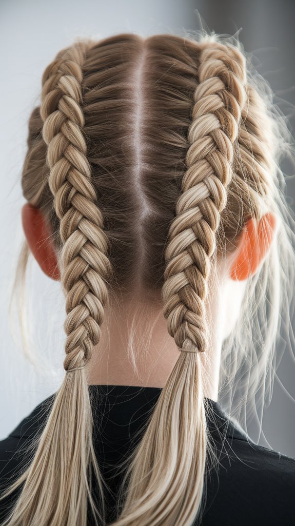 stylish double dutch braids