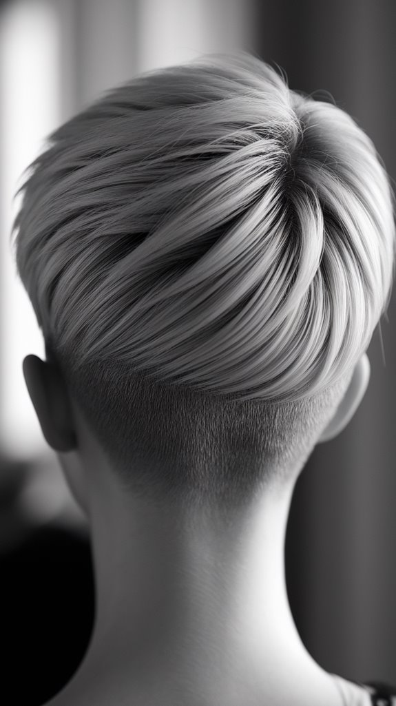 stylish pixie with side part