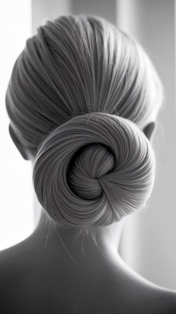 stylish rolled pinched bun