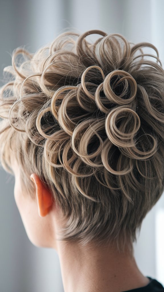 stylish short curly haircut