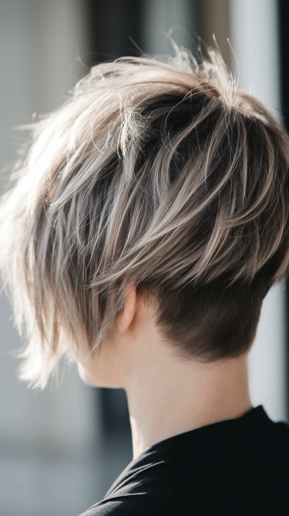 stylish uneven short hairstyle