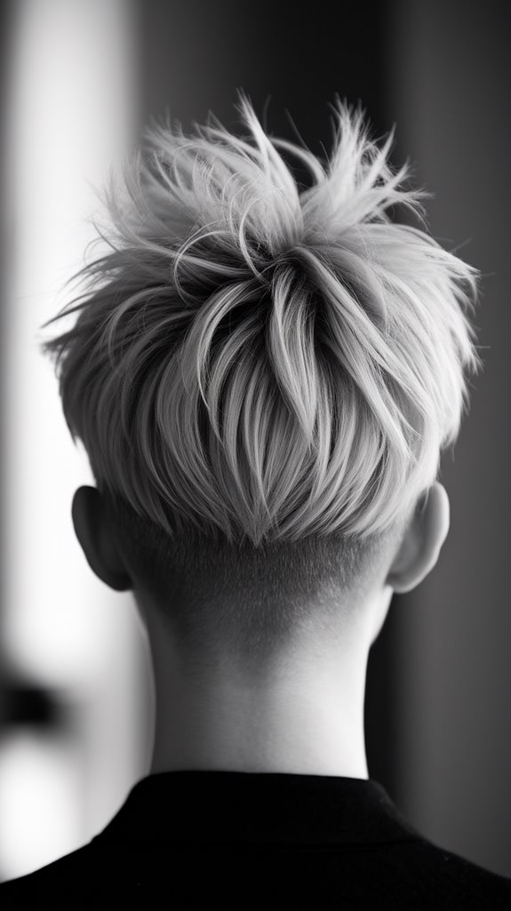 stylish uneven short hairstyle