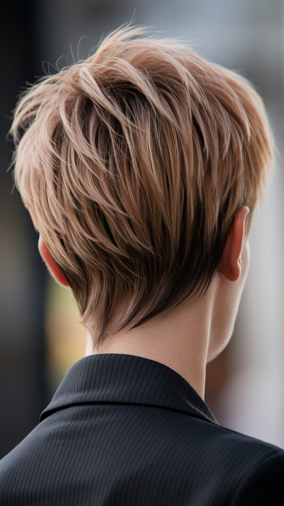 stylish uneven short hairstyle