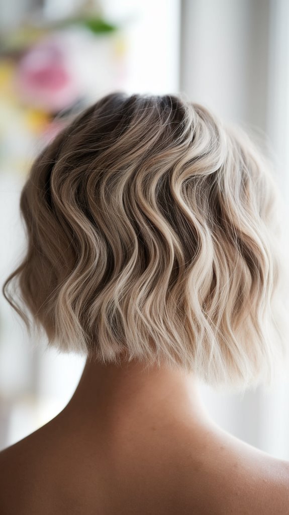 stylish wavy medium haircut