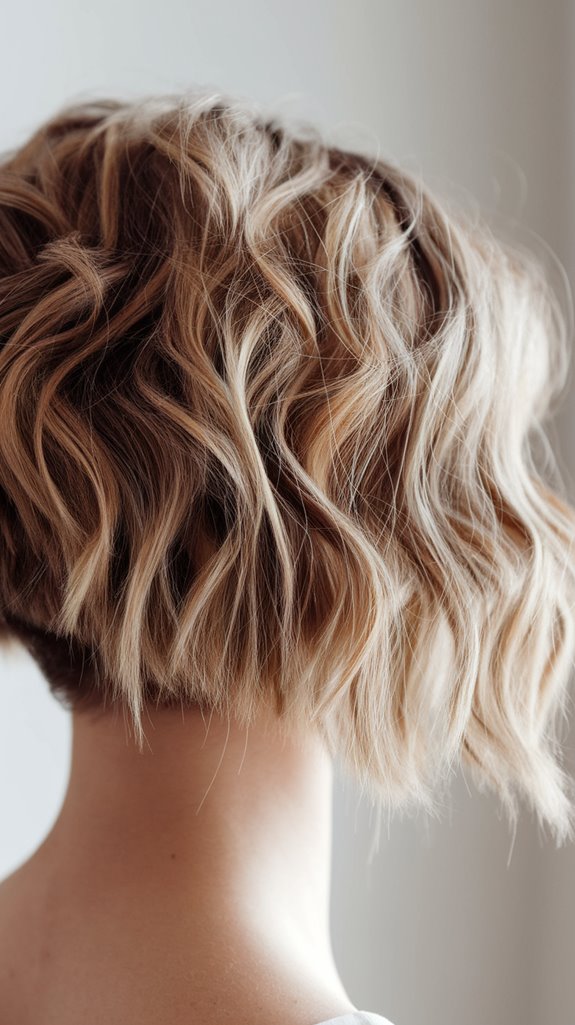 stylish wavy pixie hairstyle