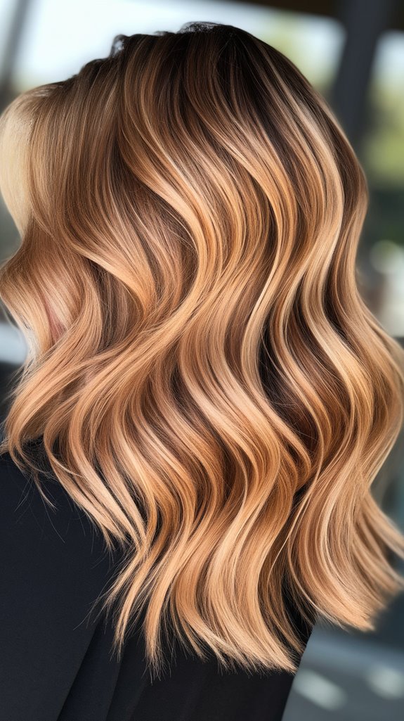 sun kissed hair color blend