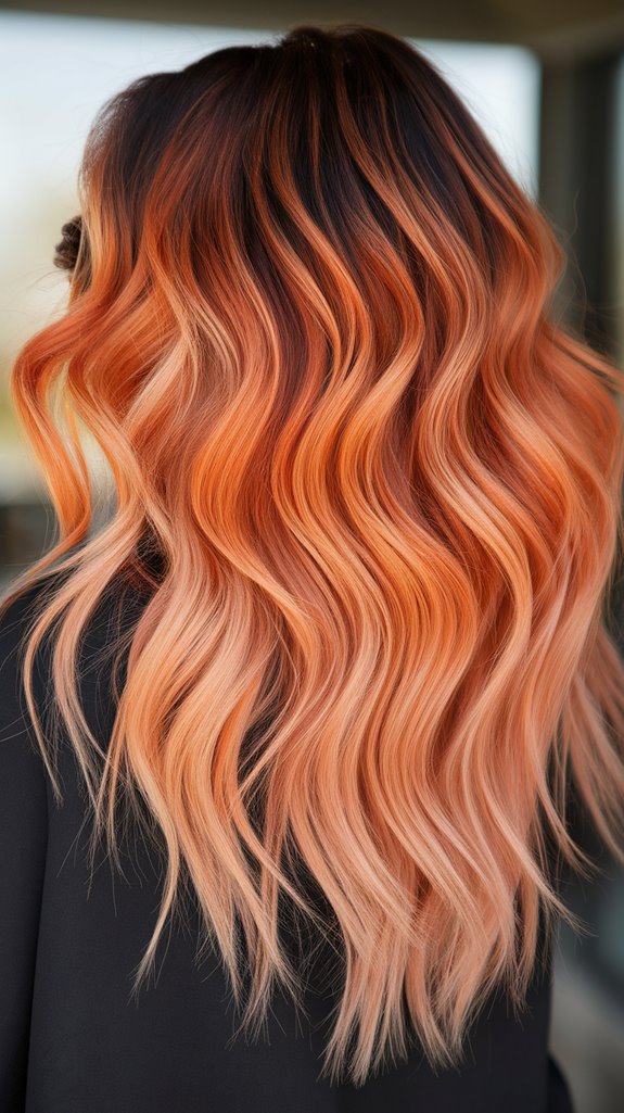 sunset ombre warm hues