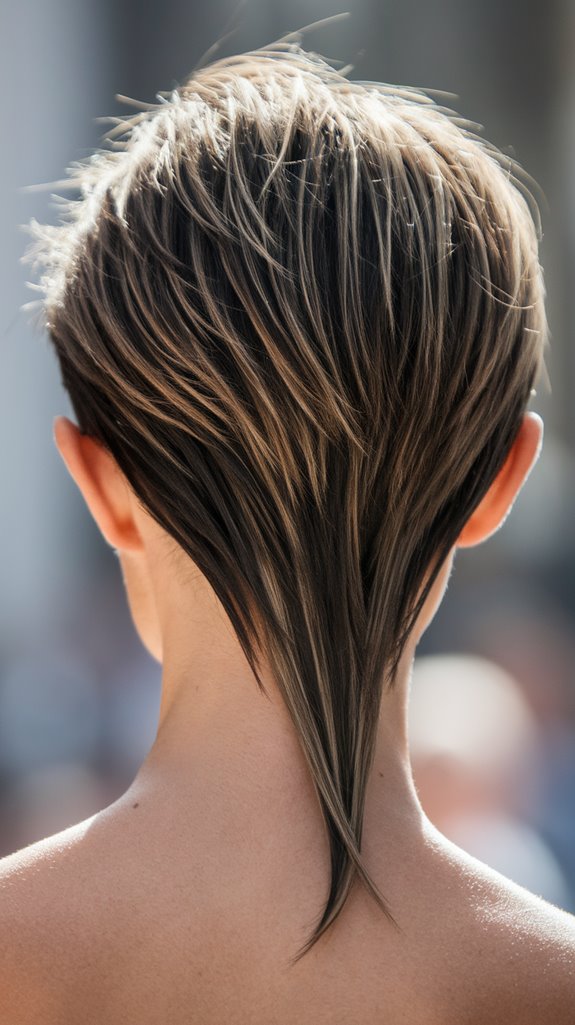 tapered back long pixie
