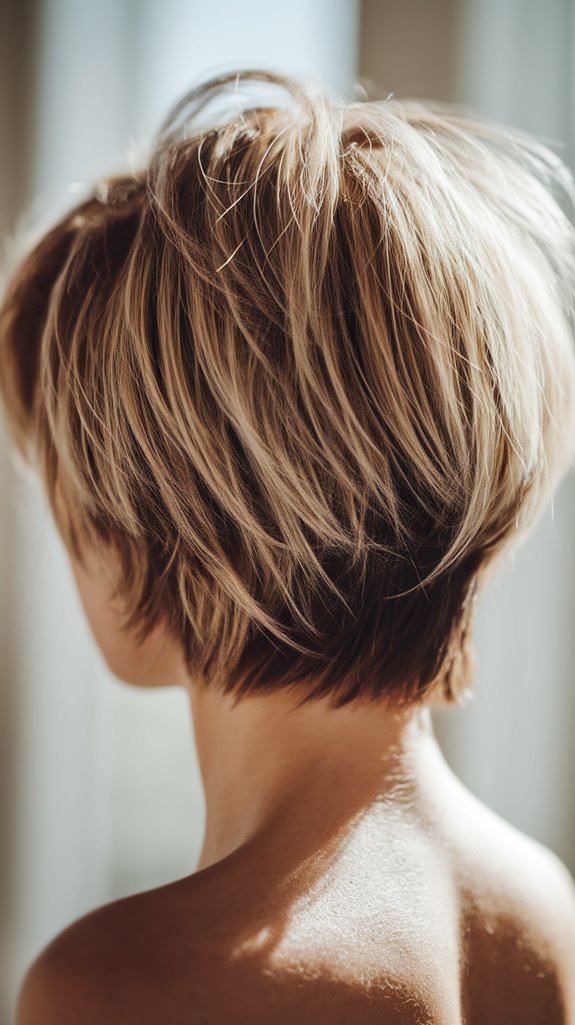 textured choppy pixie bob
