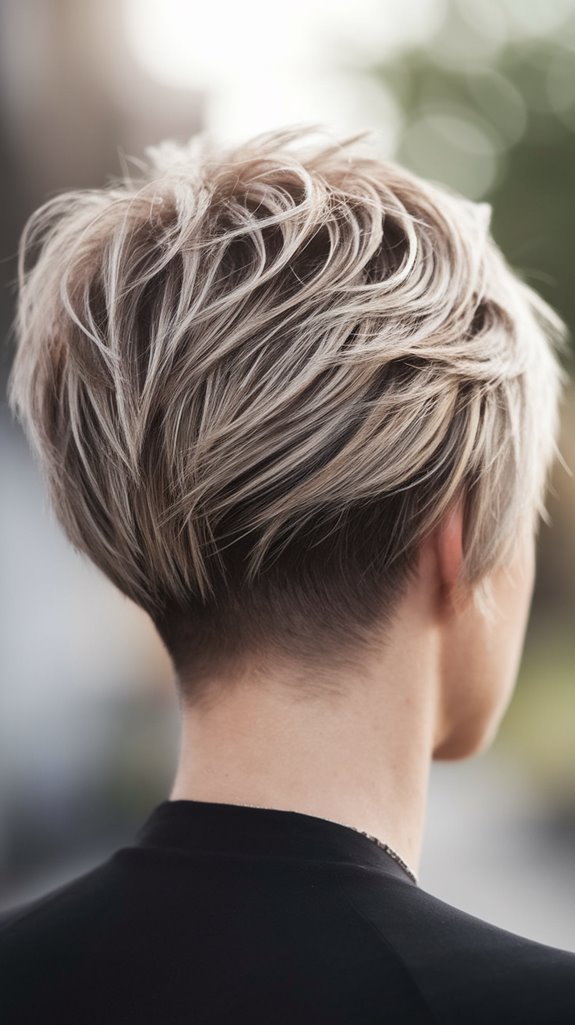 textured short hairstyle cut