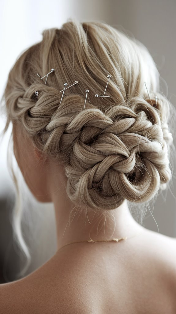 twist pin half updo elegance