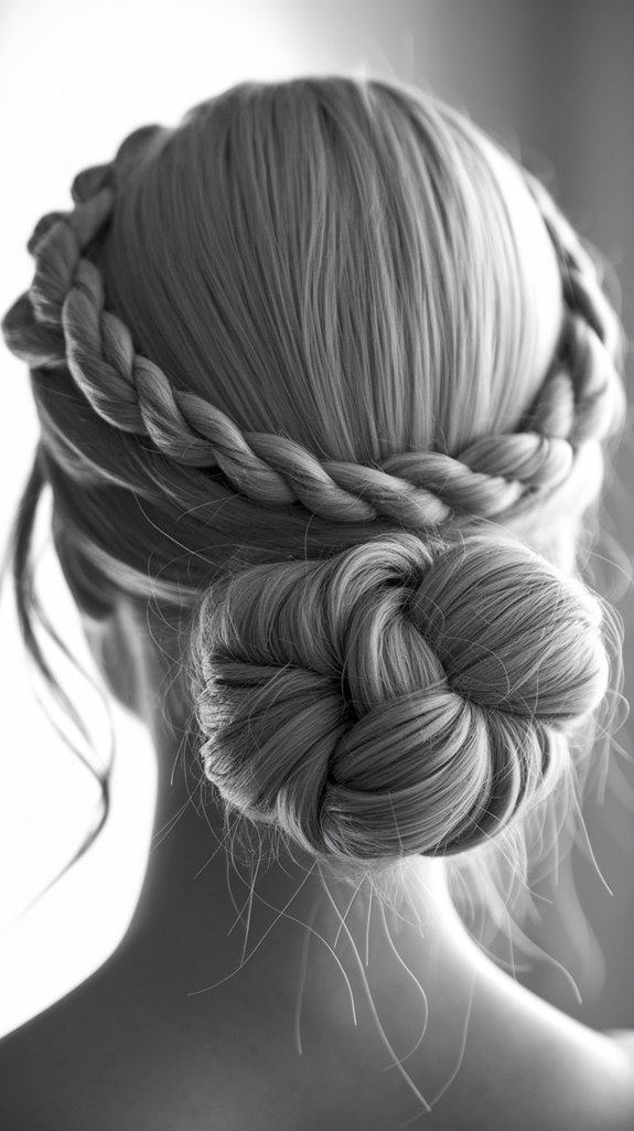 twisted crown and belly bun