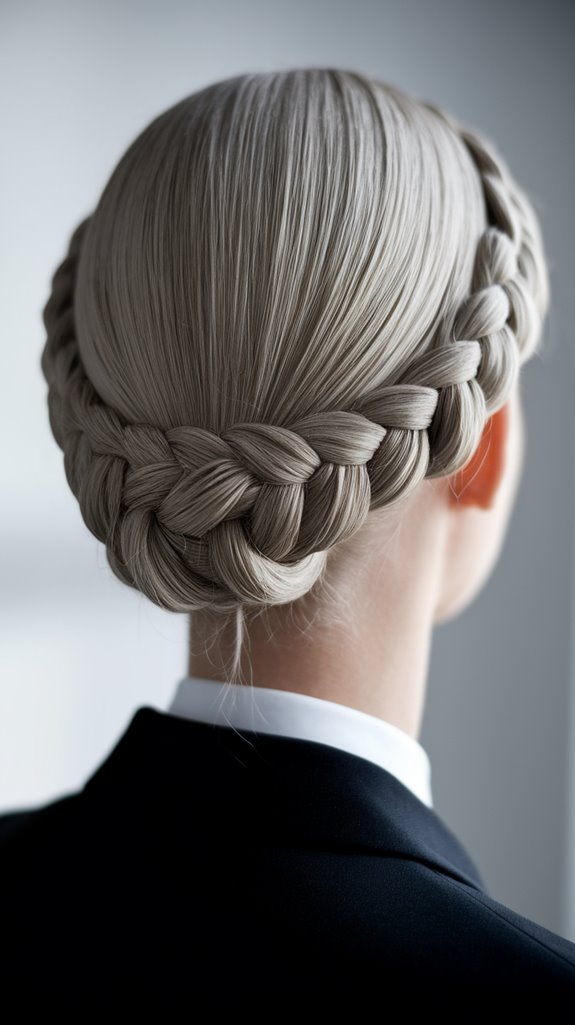 twisted crown updo elegance