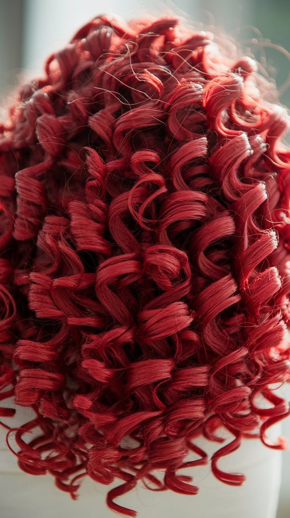 vibrant cherry red curls