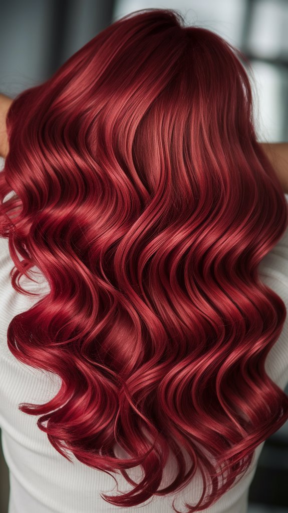 vibrant cherry red curls