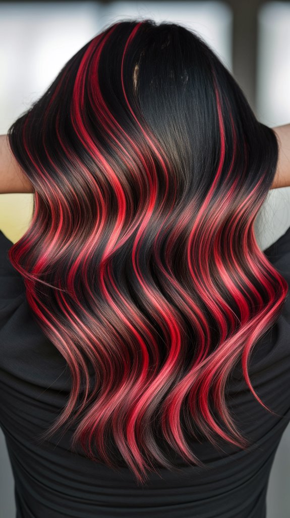 vibrant cherry red hair