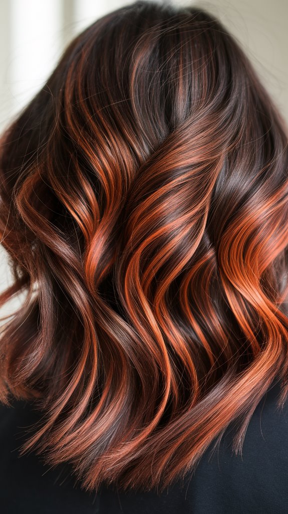 vibrant copper hair accents