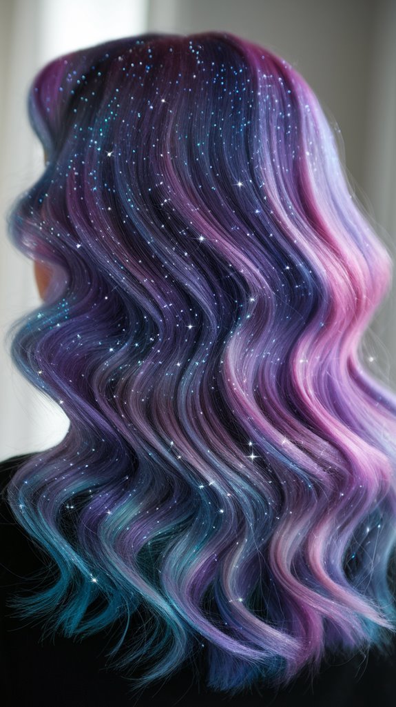 vibrant cosmic hair masterpiece