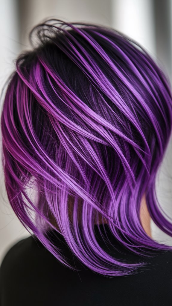 vibrant electric purple underlights