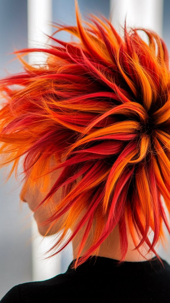vibrant fiery hair colors