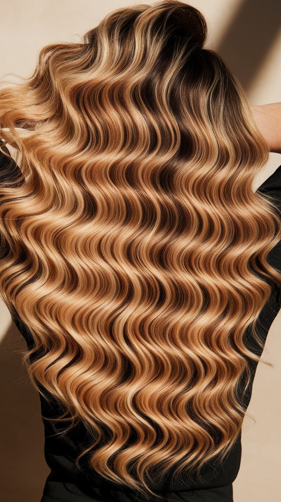 vibrant honey blonde curls