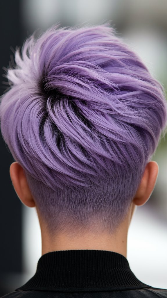 vibrant lavender with fade