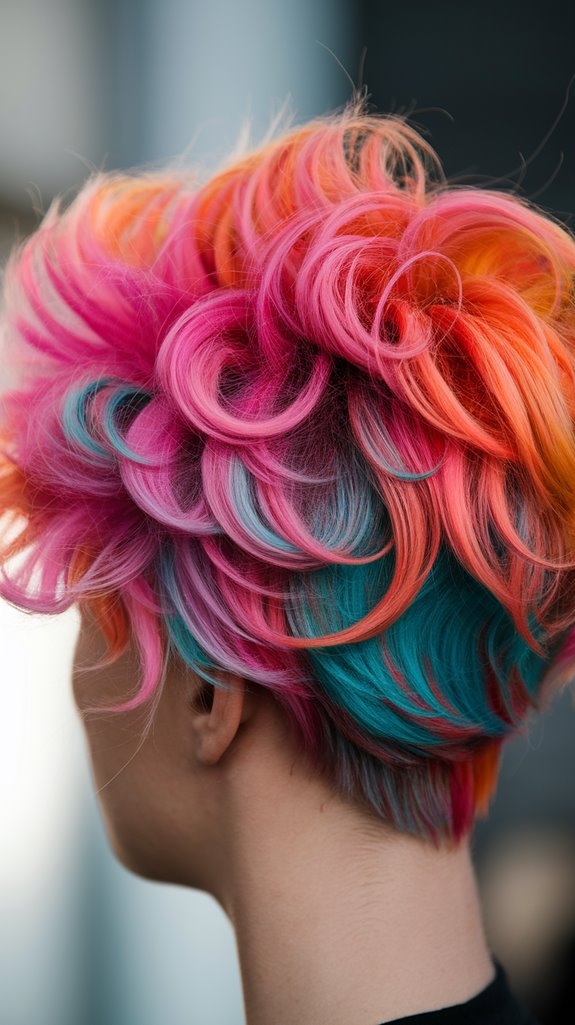 vibrant multi tone hair colors