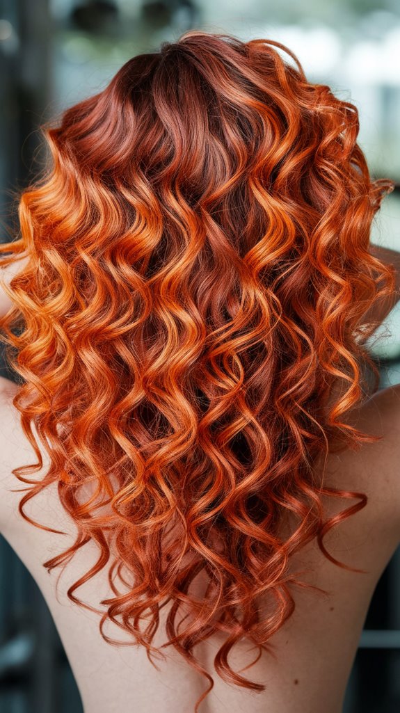 vibrant multi toned copper curls