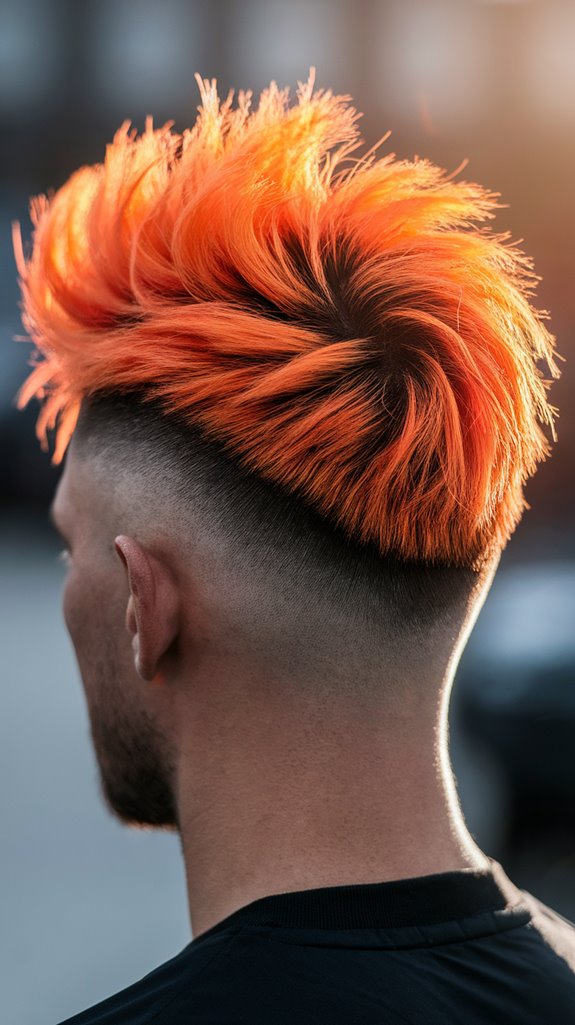 vibrant sunset orange hairstyle