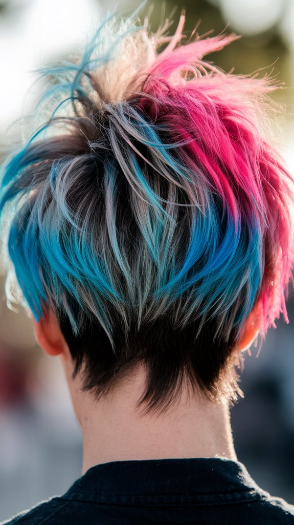 vibrant textured short hairstyle