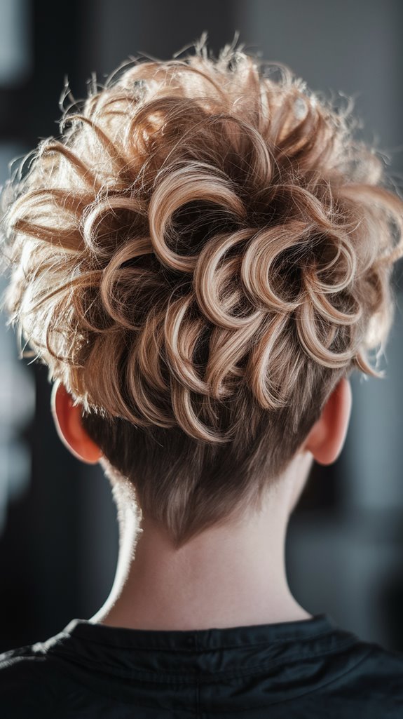 voluminous asymmetrical pixie cut