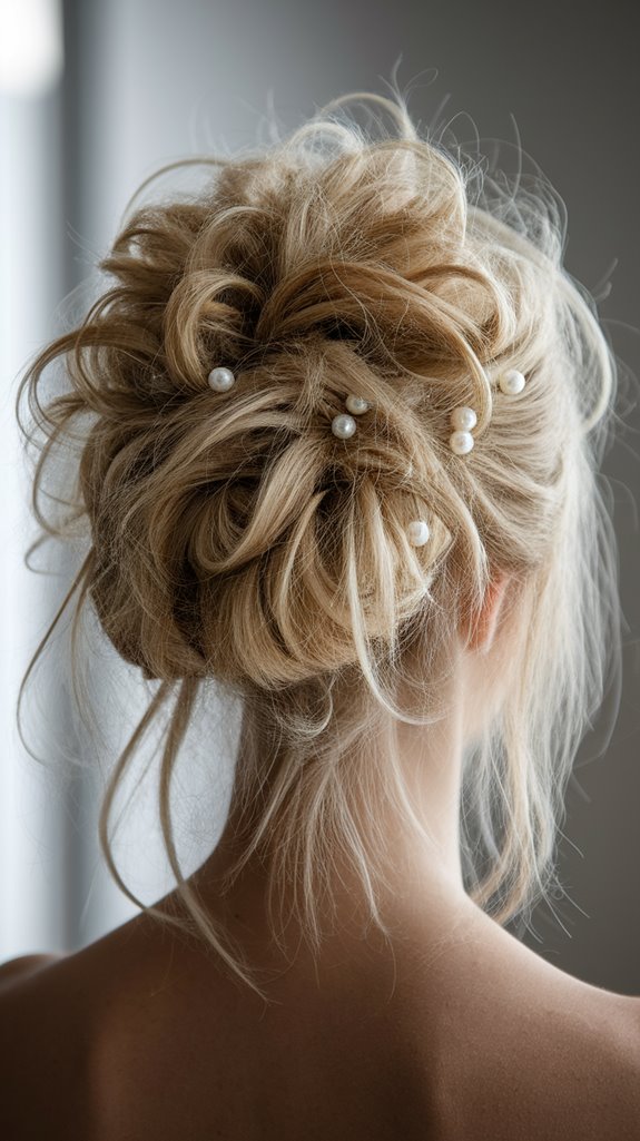 voluminous messy bun elegance