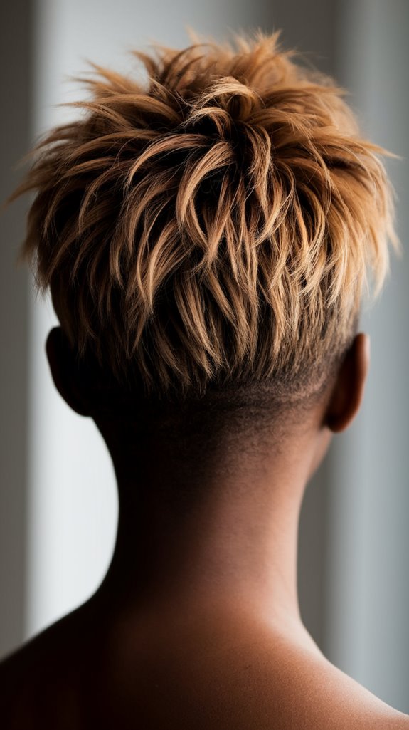 voluminous textured long pixie