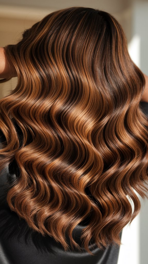warm caramel hair highlights