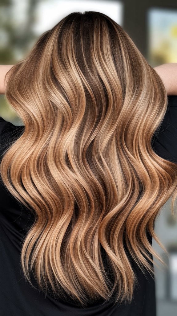 warm caramel honey balayage