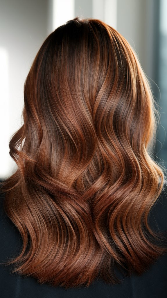 warm chestnut to auburn gradient