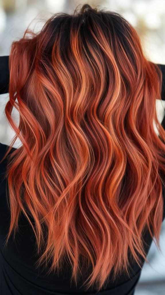 warm copper balayage transformation